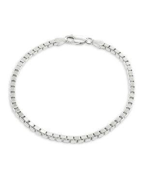 Lord & Taylor Sterling Silver Box Chain Bracelet