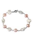 Effy Multi-color Pearl And Sterling Silver Bracelet