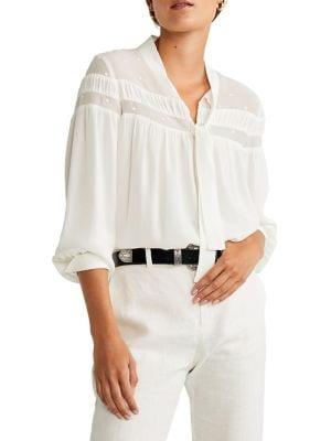 Mango Plumeti Blouse