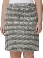 Tahari Arthur S. Levine Chain-belted Boucle Pencil Skirt