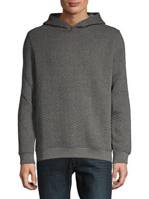 Black Brown Quilted Hoodie