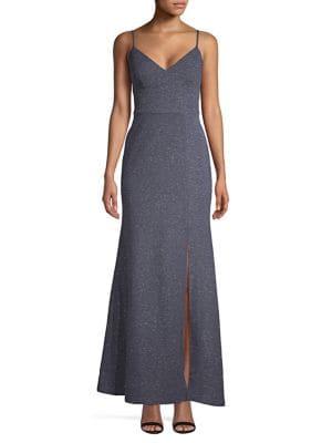 Eliza J Sparkle Knit Sheath Gown