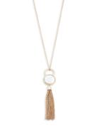 Design Lab Lord & Taylor Two-toned Tassel Pendant Necklace