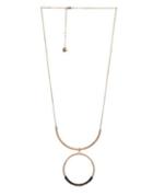 Bcbgeneration Chain Wrap Long Circular Pendant Necklace