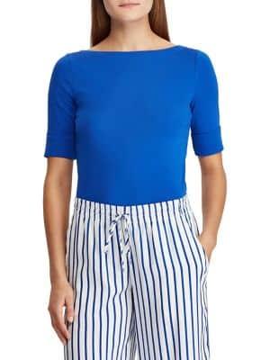 Lauren Ralph Lauren Stretch Boatneck Top