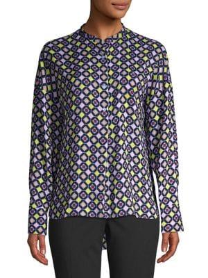 Highline Collective Mockneck Printed Top