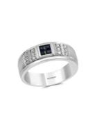 Effy 14k White Gold, Blue Sapphire & Diamond Ring
