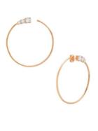 Crislu Eternity 18k Rose Goldplated Sterling Silver Hoop Earrings