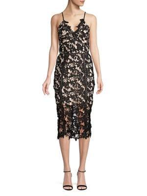 Quiz Crochet Sheath Midi Dress