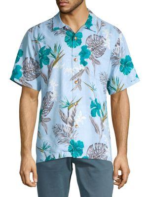Tommy Bahama Classic-fit Rialto Floral Silk Camp Shirt