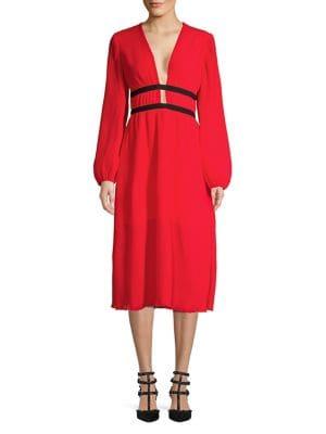 Wayf Plunging Midi Dress