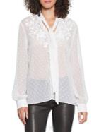 Walter Baker Merle Sheer Polka Dot Top