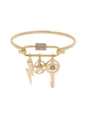 Bcbgeneration Starry Eyed Lightning Bolt Multi Charm Bangle Bracelet