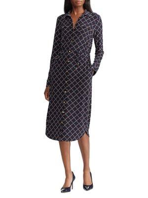 Lauren Ralph Lauren Printed Jersey Shirtdress