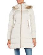 Vince Camuto Channel Quilt Hooded Jacket