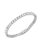 Lord & Taylor Cubic Zirconia And Sterling Silver Line Bracelet