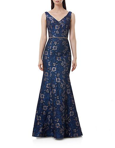 Js Collections Floral Lace Gown