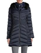 Laundry By Shelli Segal Faux Fur-trimmed Puffer Coat