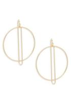 Design Lab Classic Goldtone Hoop Drop Earrings