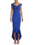 Quiz Off-the-shoulder High-low Dress