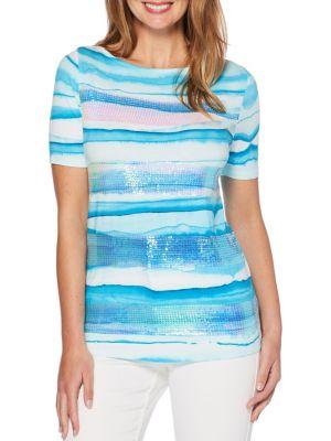 Rafaella Sequin Printed Tee