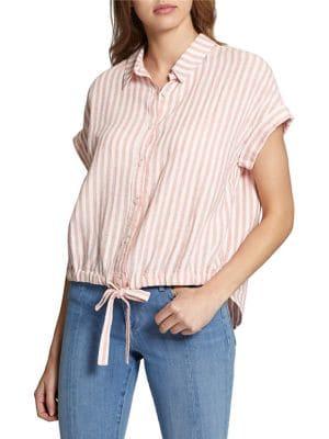 Sanctuary Borrego Striped Tie-hem Shirt