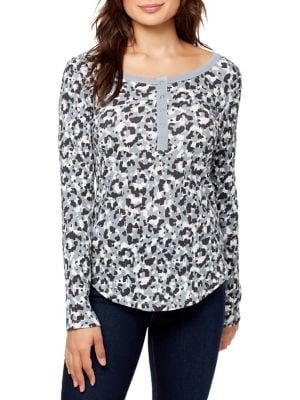 William Rast Kairah Snap Front Henley Tee