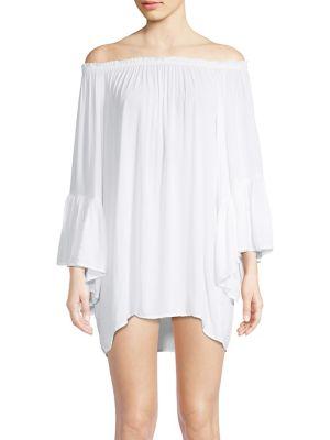 Elan Off-the-shoulder Flounce Dress