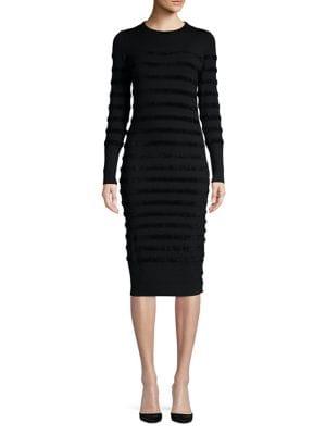 Marella Striped Texture Sheath Dress