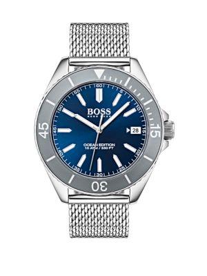 Hugo Boss Ocean Edition Stainless Steel Mesh Bracelet Watch