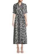 Calvin Klein Snakeskin-print Wrap Dress