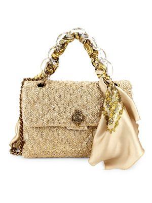 Kurt Geiger London Raffia Kensington Crossbody Bag