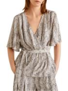 Mango Deep V-neck Top