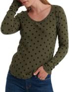 Lucky Brand Dotted Pullover Top