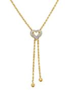 Lord & Taylor Diamond And 14k Yellow Gold Slide Necklace