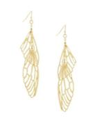 Jessica Simpson Linear Double Wing Drop Earrings