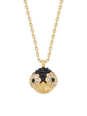 Kate Spade New York Goldtone And Crystal Pave Penguin Pendant Necklace