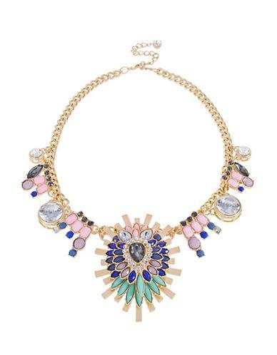 Haskell Rhinestone And Bead Statement Necklace