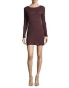 French Connection Tim Tim Ribbed Long-sleeve Cotton Dress