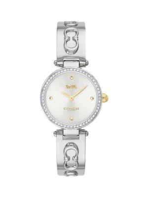 Coach Park Stainless Steel & Swarovski Crystal Bangle Bracelet Watch