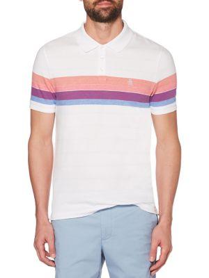 Original Penguin Engineered Stripe Cotton Polo