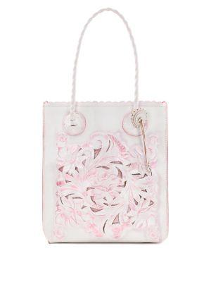 Patricia Nash Floral-embossed Leather Tote
