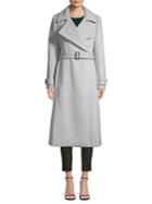 Calvin Klein Notch-collar Wool Blend Wrap Coat