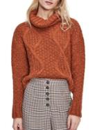 Miss Selfridge Cable Knit Tutleneck Sweater
