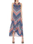 Laundry By Shelli Segal Printed High-low Midi Dress