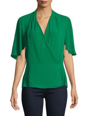 T Tahari Erynne Wrap Top