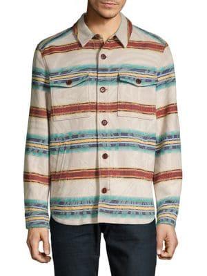 Tommy Bahama Pendleton Island Serape Striped Wool Button-down Shirt