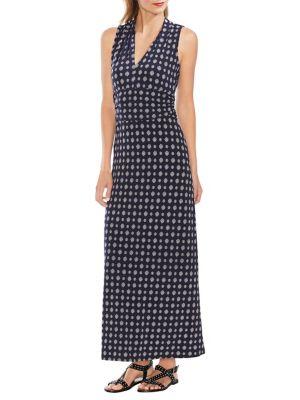Vince Camuto Printed A-line Maxi Dress