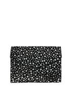 Violet Ray Star-print Faux Leather Envelope Clutch