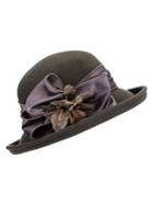 Giovannio Floral Wool & Silk Felt Kettle Brim Hat
